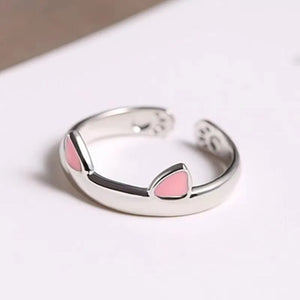 Bague Câlin Chat oreilles roses