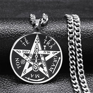 Collier Pentagramme Pendentif Tetragramme Solomon