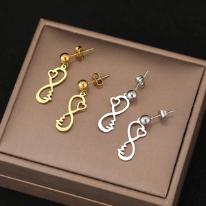 Boucles D'Oreille Infini Coeur