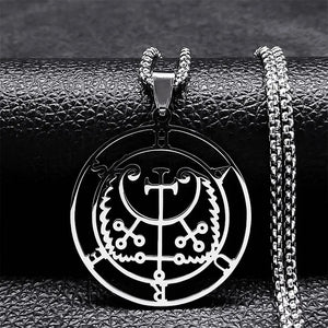 Collier Satanique Pendentif Esprit Démoniaque haures