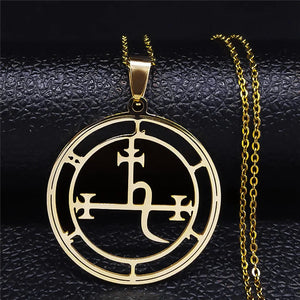 Collier Pendentif Sigil Démoniaque Lilith or