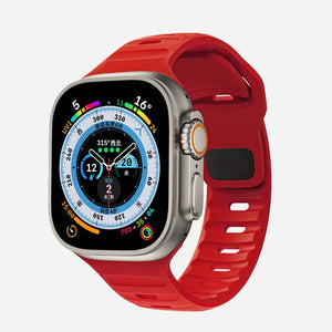 Bracelet Apple Watch en Silicone Chirurgical rouge