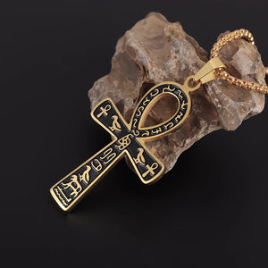 Collier Pendentif Amulette Croix D'Ankh Egypte or style 1