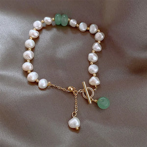 Bracelet Gourmette Femme en Perles naturelles