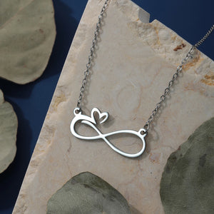 Collier Pendentif Infini Coeur argent