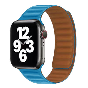 Bracelet Apple Watch à Fermoir Magnétique cyan