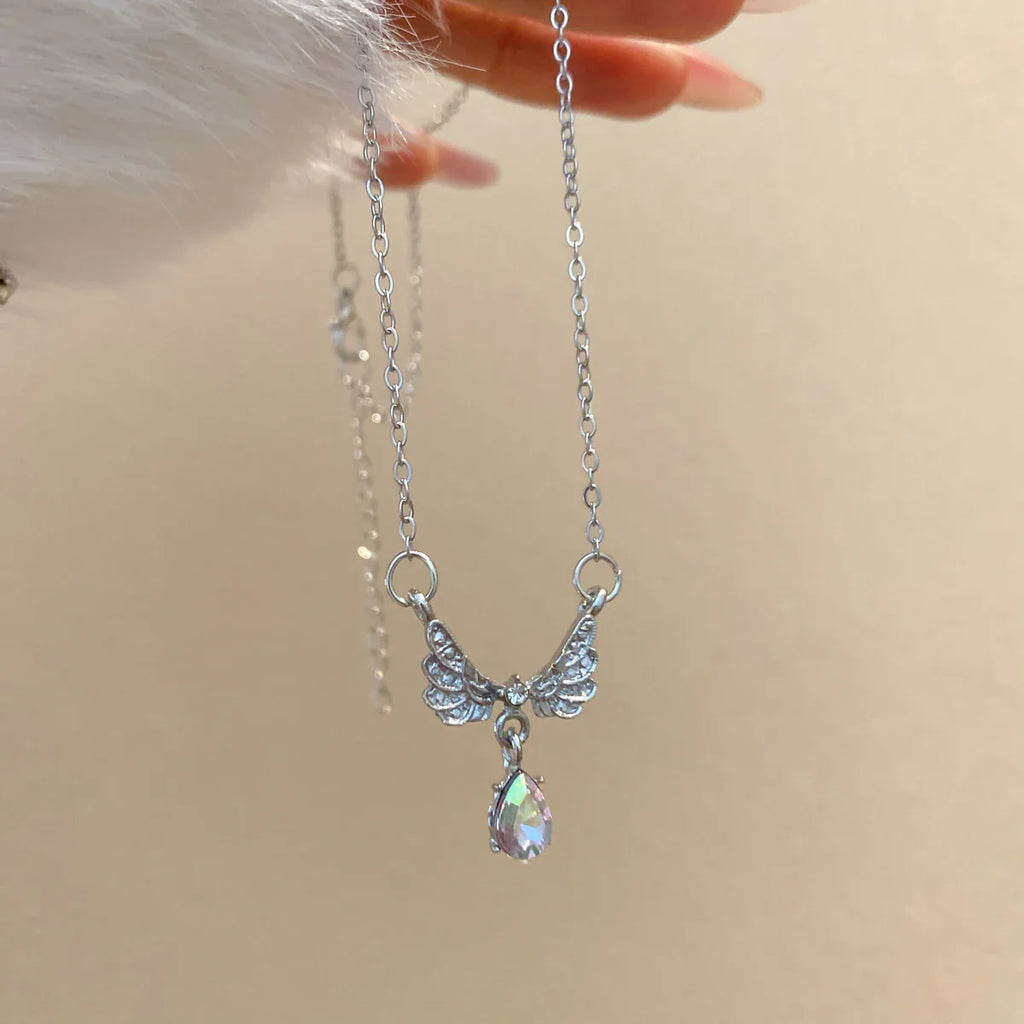 Halsketting met engelenvleugelhanger