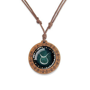 Collier Pendentif Signe du Zodiaque 12 Constellations taureau