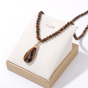 Collier Pierre Oeil de Tigre & Pendentif