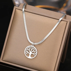 Collier & Pendentif Arbre de Vie - Chaine & Médaillon Femme Arbre de Vie argent