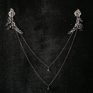 Chaîne de Dos Mariage Collier Ornement Dorsal Femme argent