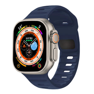 Bracelet Apple Watch en Silicone Chirurgical bleu