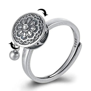 Bague Bouddhiste Fleur de Lotus Argent