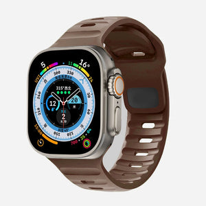 Bracelet Apple Watch en Silicone Chirurgical marron