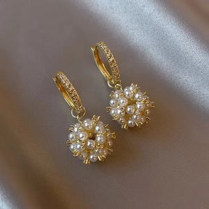 Boucles d'Oreilles Femme avec Perles et Strass