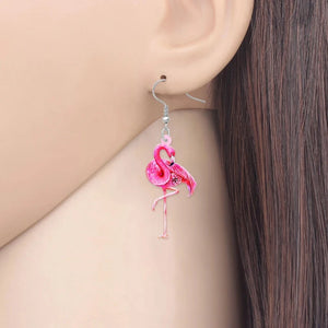 Boucles D'Oreilles Flamants Roses 