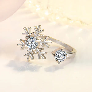 Bague Flocon de Neige Femme Argent