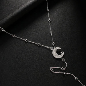 Chaîne de Dos Collier Ornement Dorsal Femme Lune