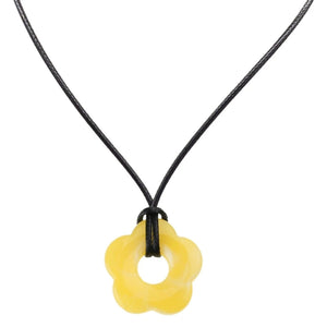 Collier avec Pendentif Fleur Style Romantique jaune