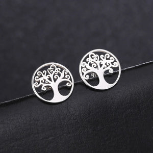 Clous D'oreilles Arbre de vie Boucles argent