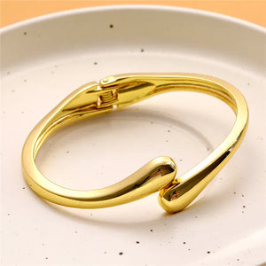 Fin Bracelet Gourmette Goutte d'Eau or