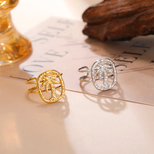 Ring met palmmotief goud