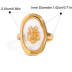 Brede bijenring voor dames