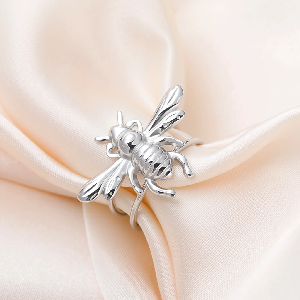 Bijenring voor dames zilver