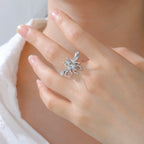 Bijenring voor dames zilver