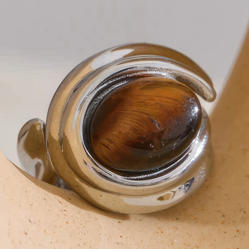 Verstelbare ring met tijgeroogsteen 