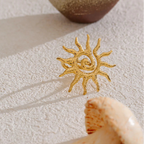 Bague ajustable grand soleil or