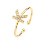 Verstelbare gepersonaliseerde ring met initiaal k