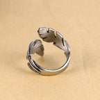 Verstelbare ring met zilverkleurige veer
