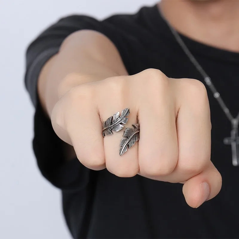 Verstelbare ring met zilverkleurige veer