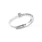 Verstelbare ring voor dames met initiaal - letter 