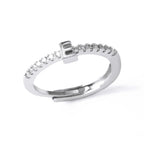 Verstelbare ring voor dames met initiaal - letter 