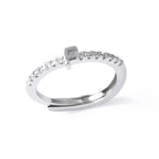 Verstelbare ring voor dames met initiaal - letter 