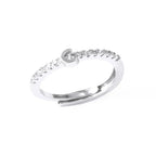 Verstelbare ring voor dames met initiaal - letter 