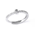 Verstelbare ring voor dames met initiaal - letter 
