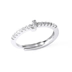 Verstelbare ring voor dames met initiaal - letter 