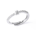 Verstelbare ring voor dames met initiaal - letter 