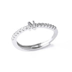 Verstelbare ring voor dames met initiaal - letter 