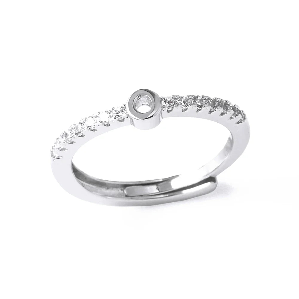 Verstelbare ring voor dames met initiaal - letter 