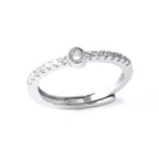 Verstelbare ring voor dames met initiaal - letter 