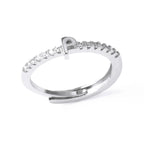 Verstelbare ring voor dames met initiaal - letter 