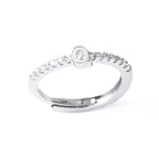 Verstelbare ring voor dames met initiaal - letter 