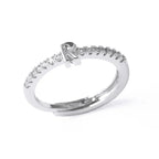 Verstelbare ring voor dames met initiaal - letter 