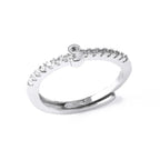 Verstelbare ring voor dames met initiaal - letter 