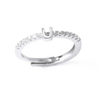 Verstelbare ring voor dames met initiaal - letter 