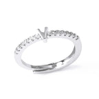 Verstelbare ring voor dames met initiaal - letter 